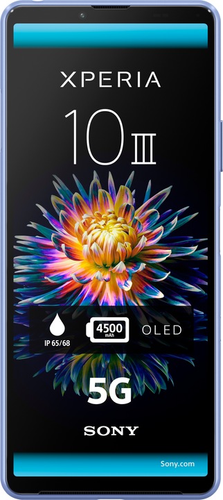 Image du produit Sony Xperia 10 III (128 Go, Bleu, 6", Double SIM hybride, 12 Mpx, 5G)
