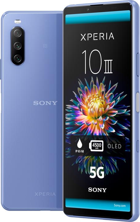 Sony Xperia 10 III (128 Go, Bleu, 6", Double SIM hybride, 12 Mpx, 5G)