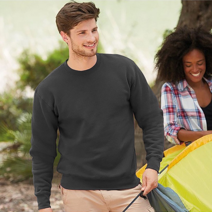 Actual product image Fruit of the Loom Premium 7030 sweatshirt round neck (M)