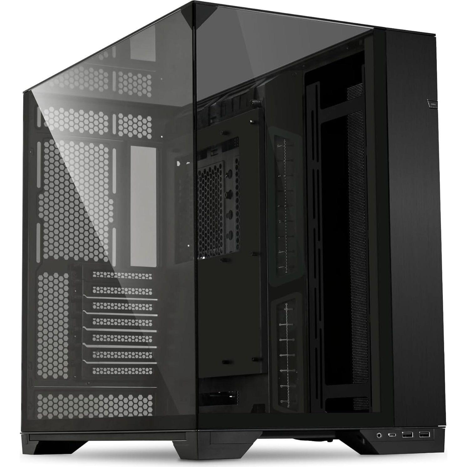 Lian-Li O11 Vision (Mini-ITX, ATX, mATX, E-ATX), PC Gehäuse, Schwarz