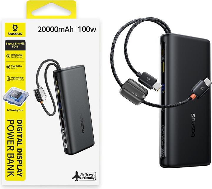 Immagine prodotto Baseus EnerFill FC41 20000 mAh 100W USB-C (20000 mAh, 100 W, 18.25 Wh)