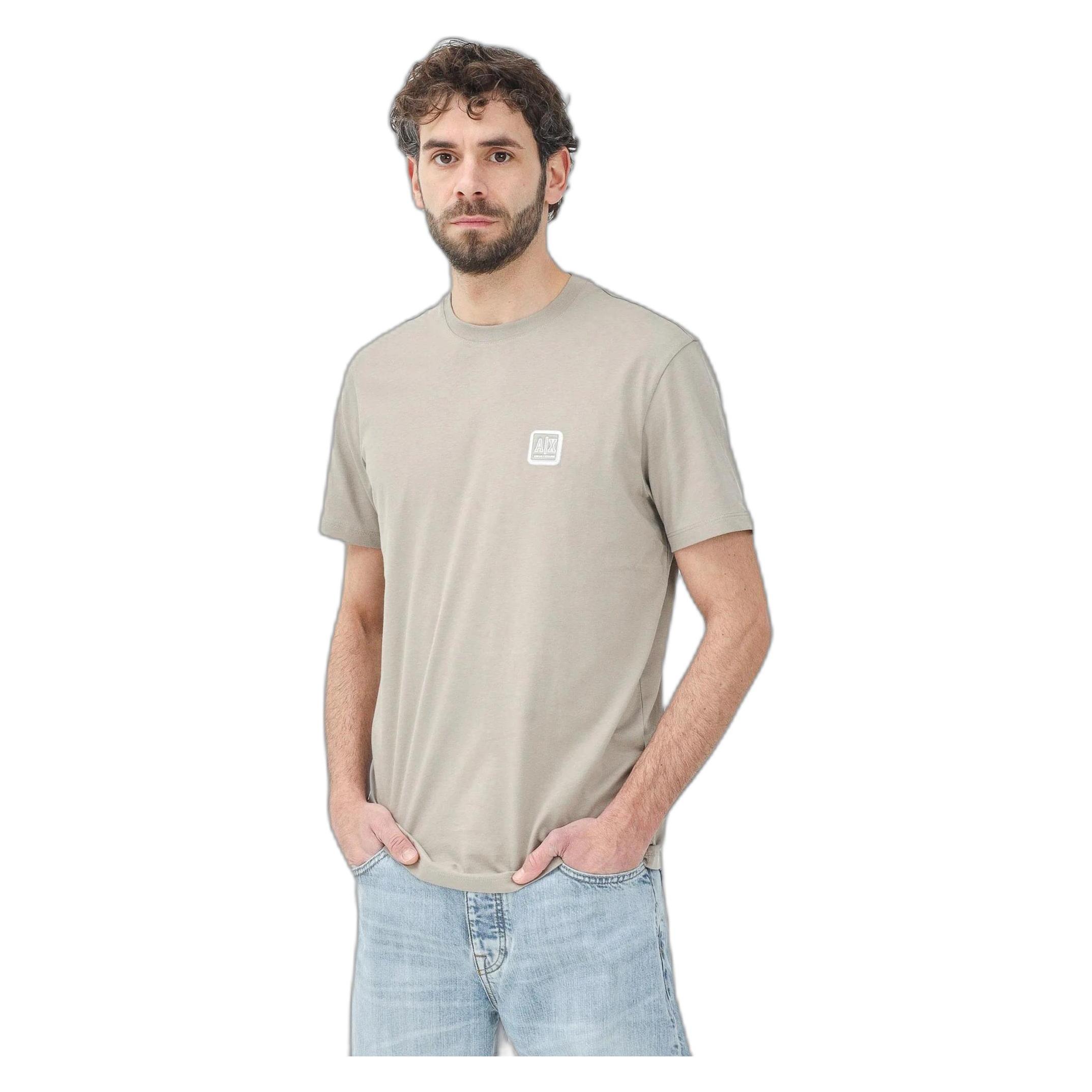 Armani Exchange, Herren, Shirts, T-Shirt, Grau, (S)