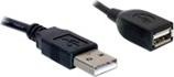 Produktbild Delock Kabel USB 2.0 Verlaengerung, A/A S/B (0.15 m, USB 2.0)