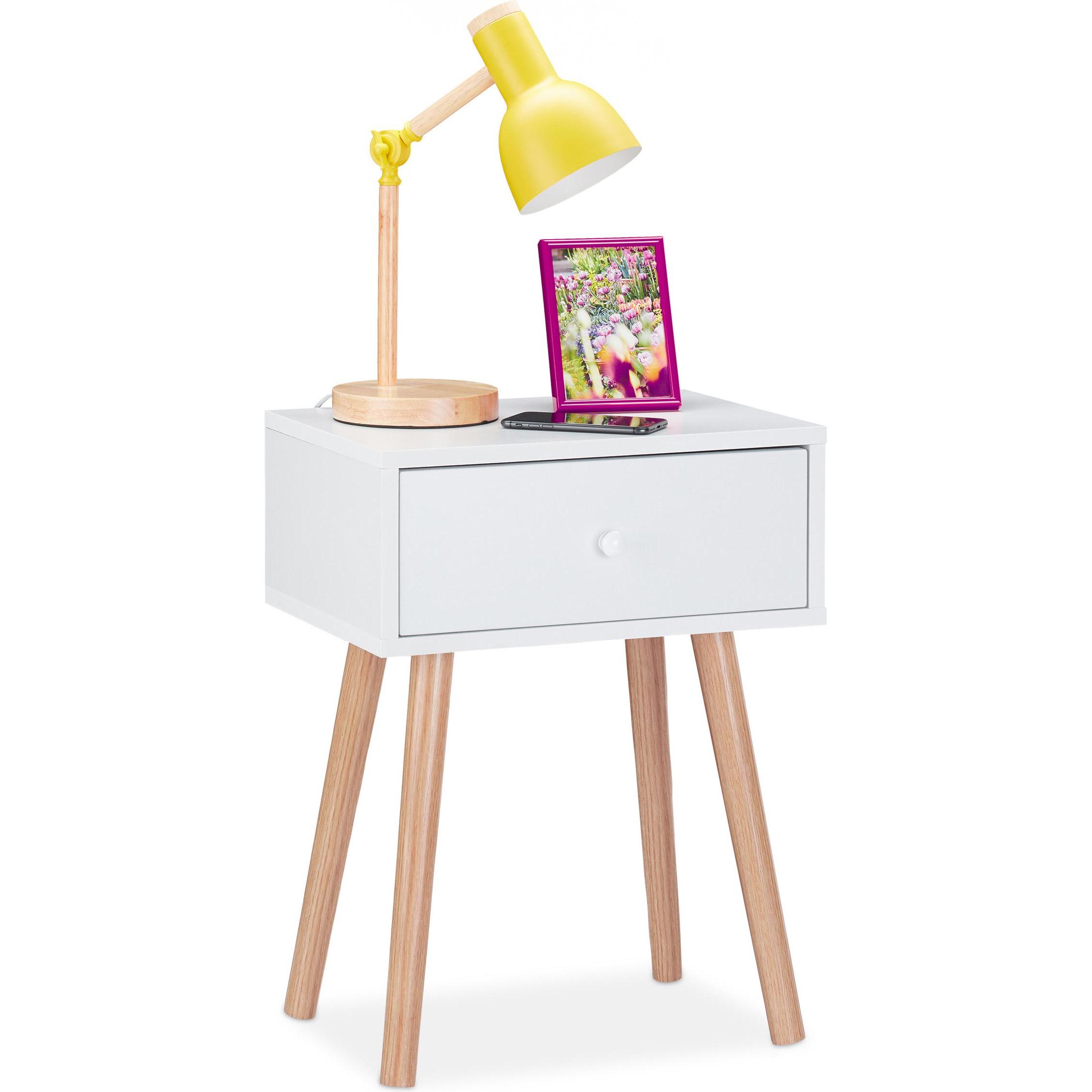 Relaxdays, Nachttisch, Nachttisch (42 x 30 x 55 cm)