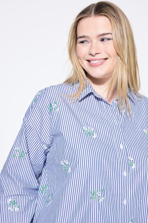 Produktbild Studio Untold Hemd, oversized, Streifen, Flower-Stickerei (60)