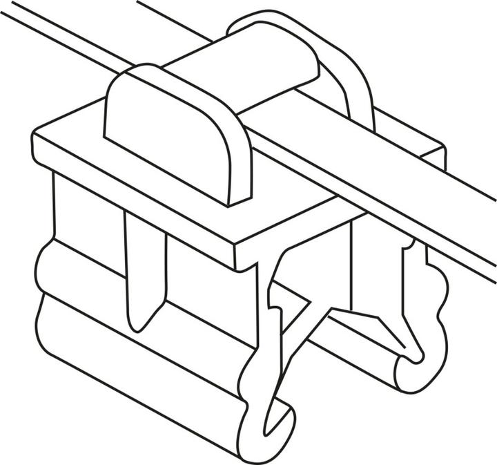 Actual product image HellermannTyton Edge Clip 200x4.6mm Front Ent Pnel 3-6mm (Fixing loops, 200 mm, 500 pcs.)