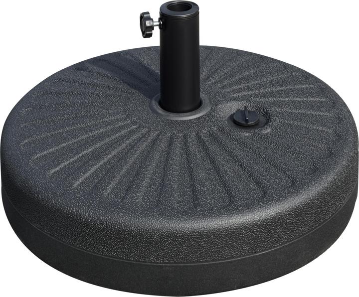 Actual product image Outsunny Umbrella stand can be filled with water or sand