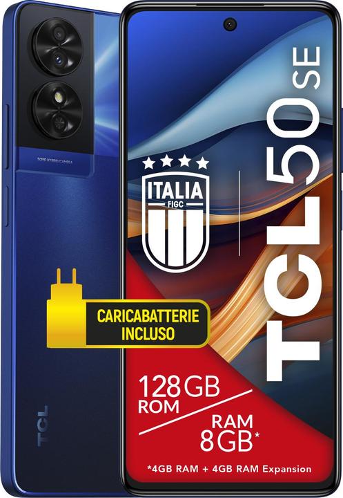 Produktbild TCL 50 SE 4Gb 128Gb 6,78" Dual (128 GB, Midnight Blue, 6.78", Dual SIM, 50 Mpx, 4G)