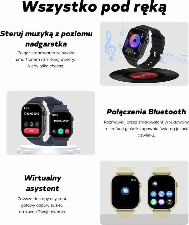 Image du produit Gravity GT15-12 Damen-Smartwatch, marineblaues Silikonarmband + schwarzes Armband (46 mm)