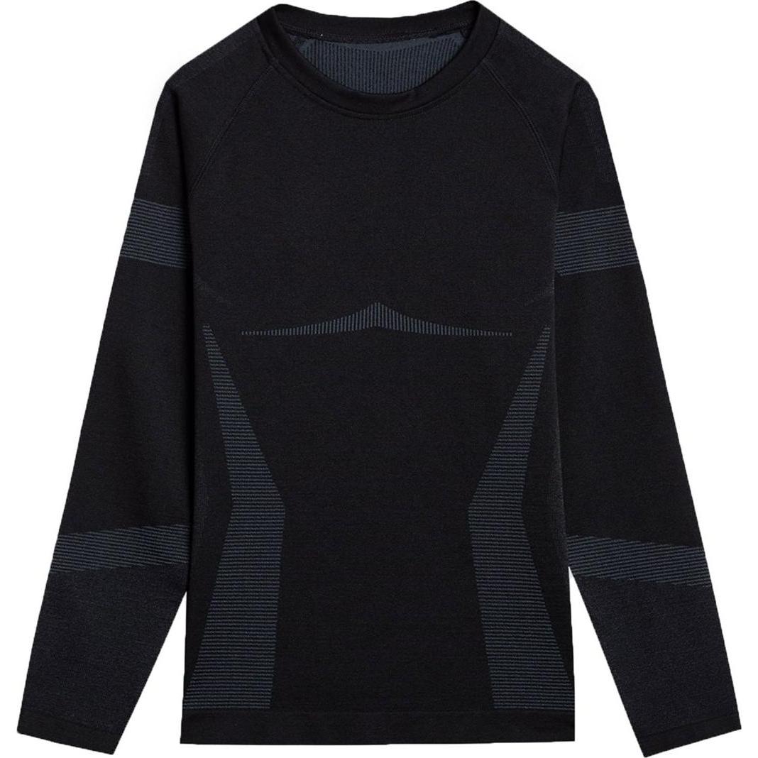 4F, Damen, Pullover, Thermoaktives Damen-Sweatshirt F113 tiefschwarz 4FAW23USEAF113 20S XS/S, Schwarz, (XS)