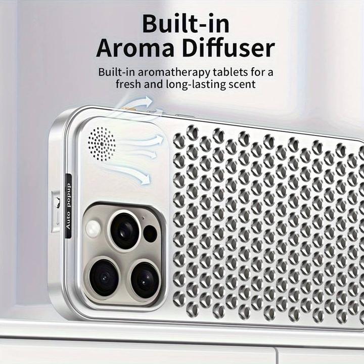 Produktbild PhoneLook Hülle im Mac Pro Look mit Aromatherapie und Wärmeableitung Space Grey (Apple iPhone 15 Pro Max)