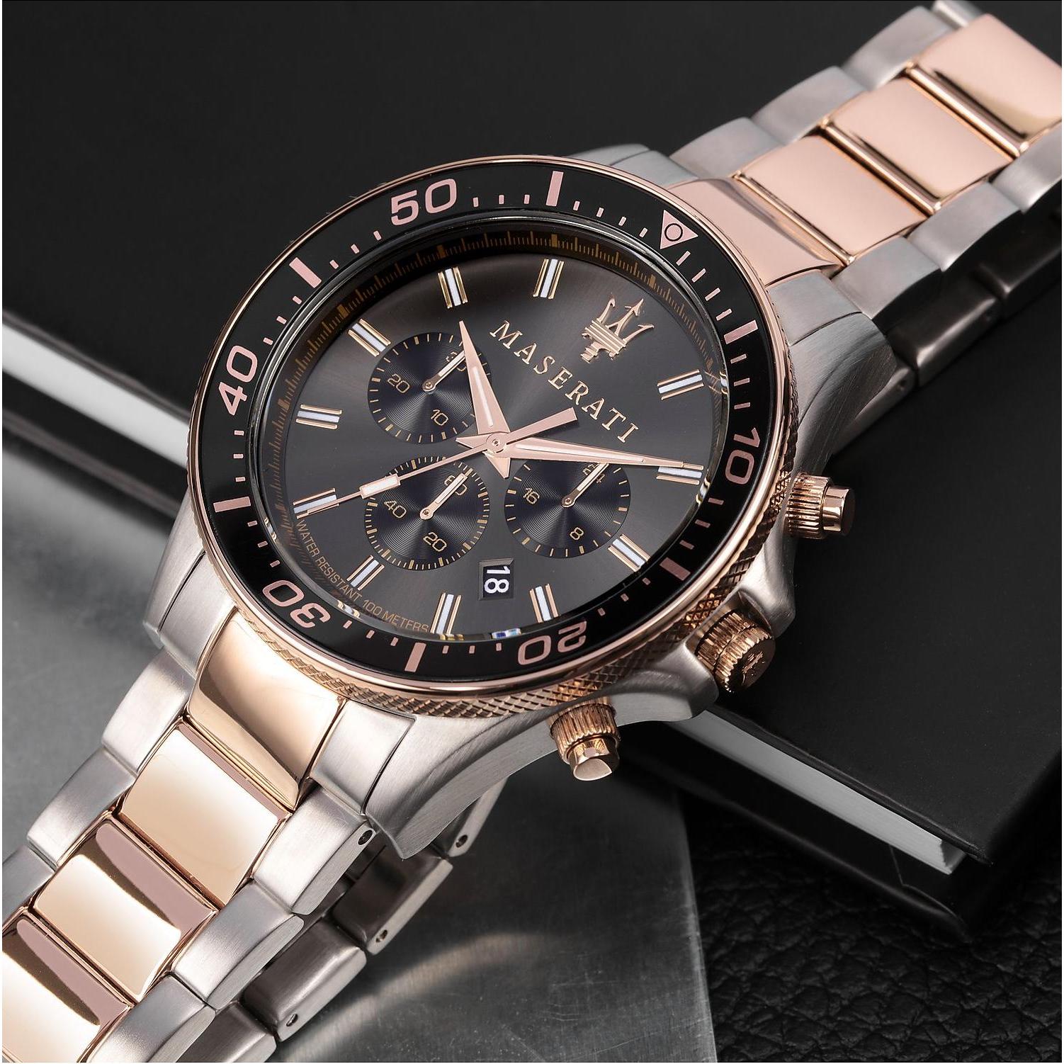 Thumbnail - Maserati, Armbanduhr, Sfida, Silber, (Chronograph, 44 mm)