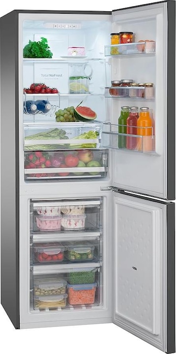 Actual product image Amica Fridge-freezer combination KGCN 387 110 S WxHxD 54 x 170 x 57.6 cm Fridge section 161 l (231 l)