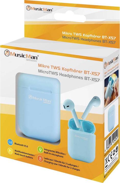 Actual product image Technaxx In Ear Headphones MusicMan Micro TWS BT X57 (2 h, Wireless)