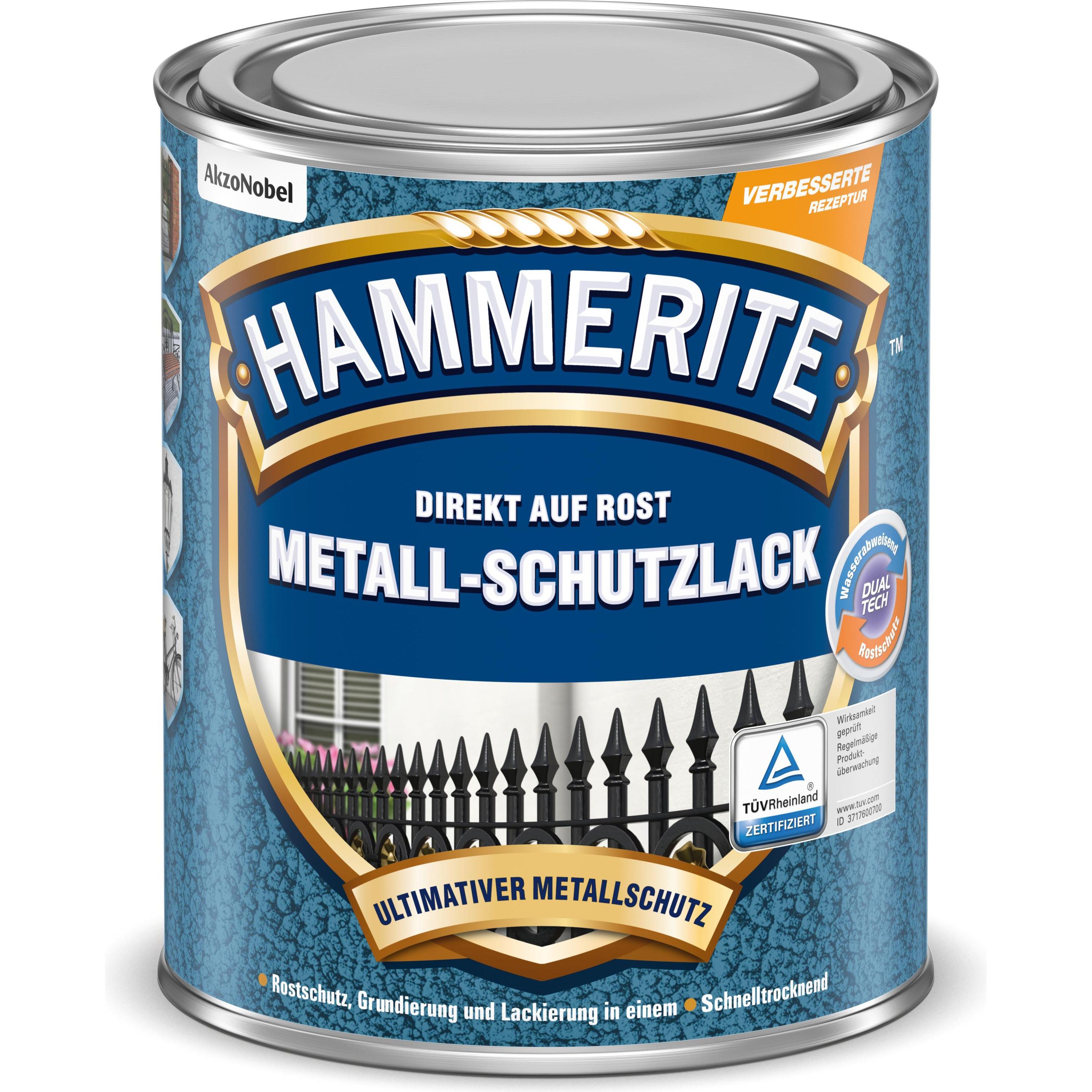 Hammerite, Antiruggine, Lacca effetto martellato nera 2,5 l (2500 ml, Nero)