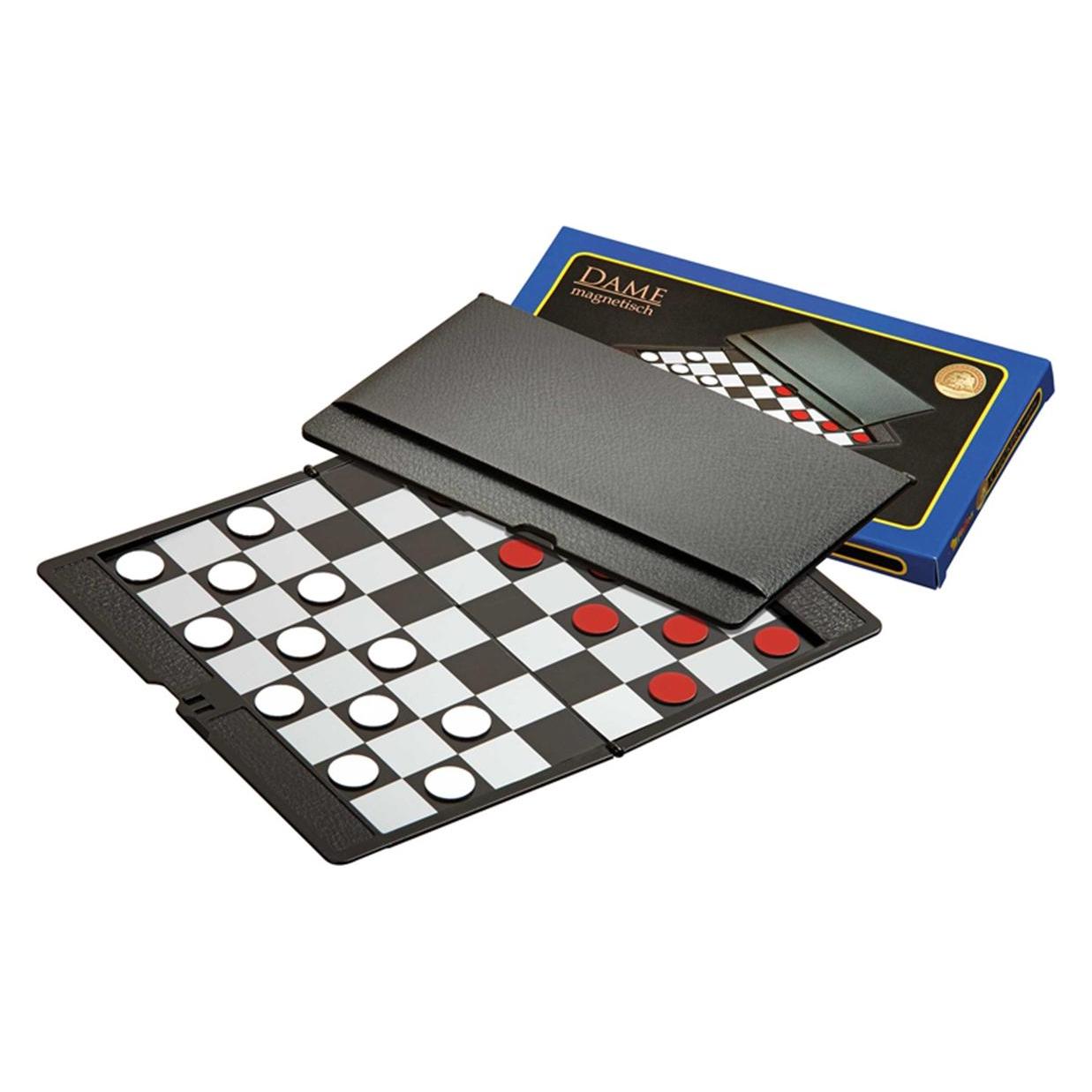 LOGOPLAY Halma Travel Game Classic Strategy Game in Mini Wooden Box for
