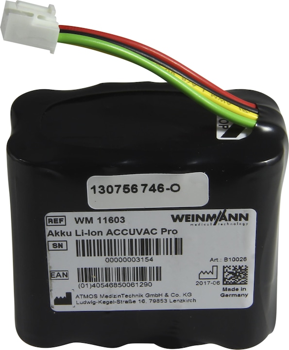 Produktbild AccuCell Akku Weinmann Absaugpumpe Accuvac Pro - WM11603 (1 Stk., Gerätespezifisch, 4300 mAh)