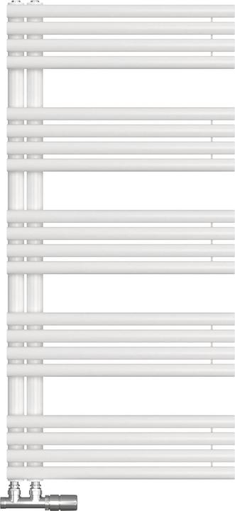 Actual product image Emke Towel radiator 1265×600mm with side connection, bathroom radiator, towel rail, towel warmer in (776 W)