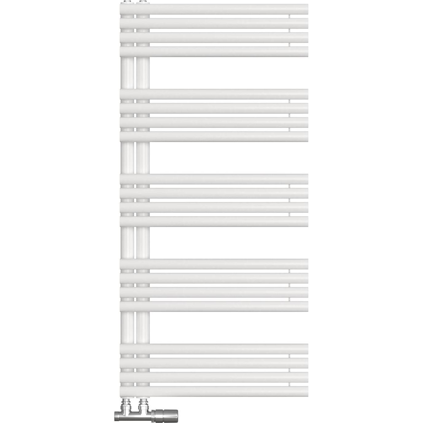 Emke Handtuchheizkörper 1265×600mm mit Seitenanschluss, Badheizkörper, Handtuchhalter, Handtuchwärmer in, Heizkörper