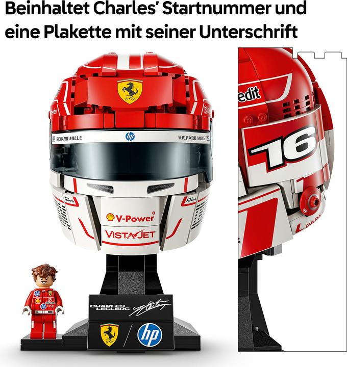 Actual product image LEGO Ferrari HP Charles Leclerc helmet (43014, LEGO Editions)