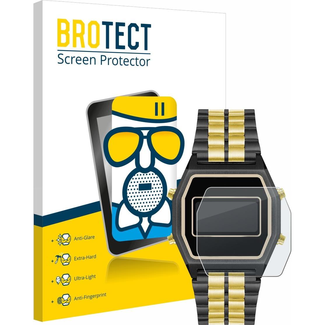 BROTECT Schutzglas Schutzfolie Glas Folie Displayschutz matt, Smartwatch Schutzfolie, Grau