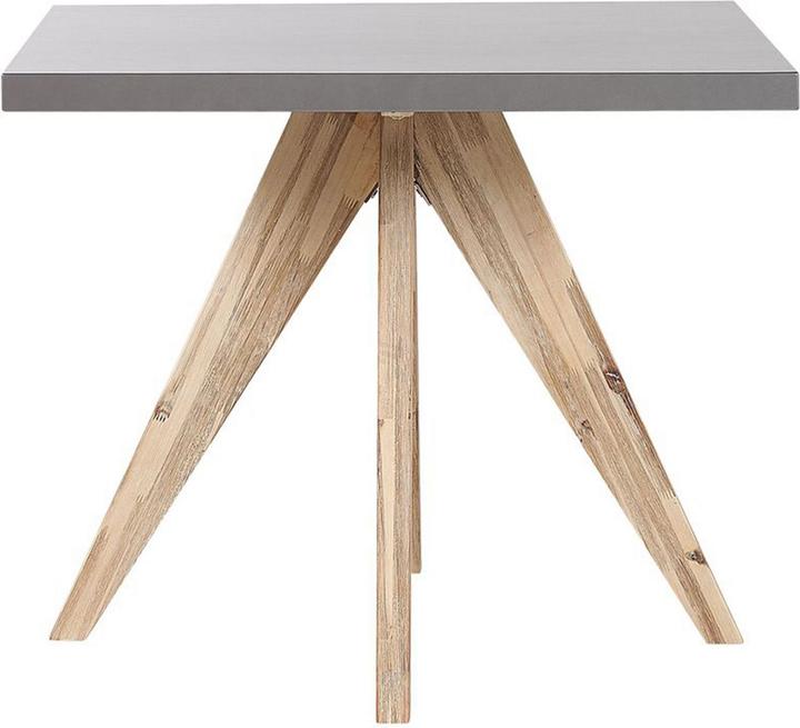 Produktbild Beliani Gartenmöbel Set Faserzement grau 90 x 90 cm 4-Sitzer Stühle beige OLBIA (90 cm)