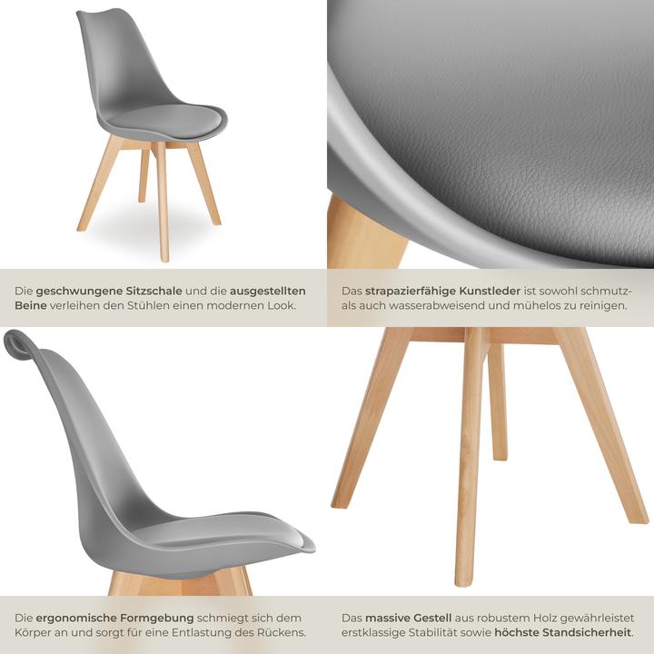 Produktbild tectake Esszimmerstühle Frederikke