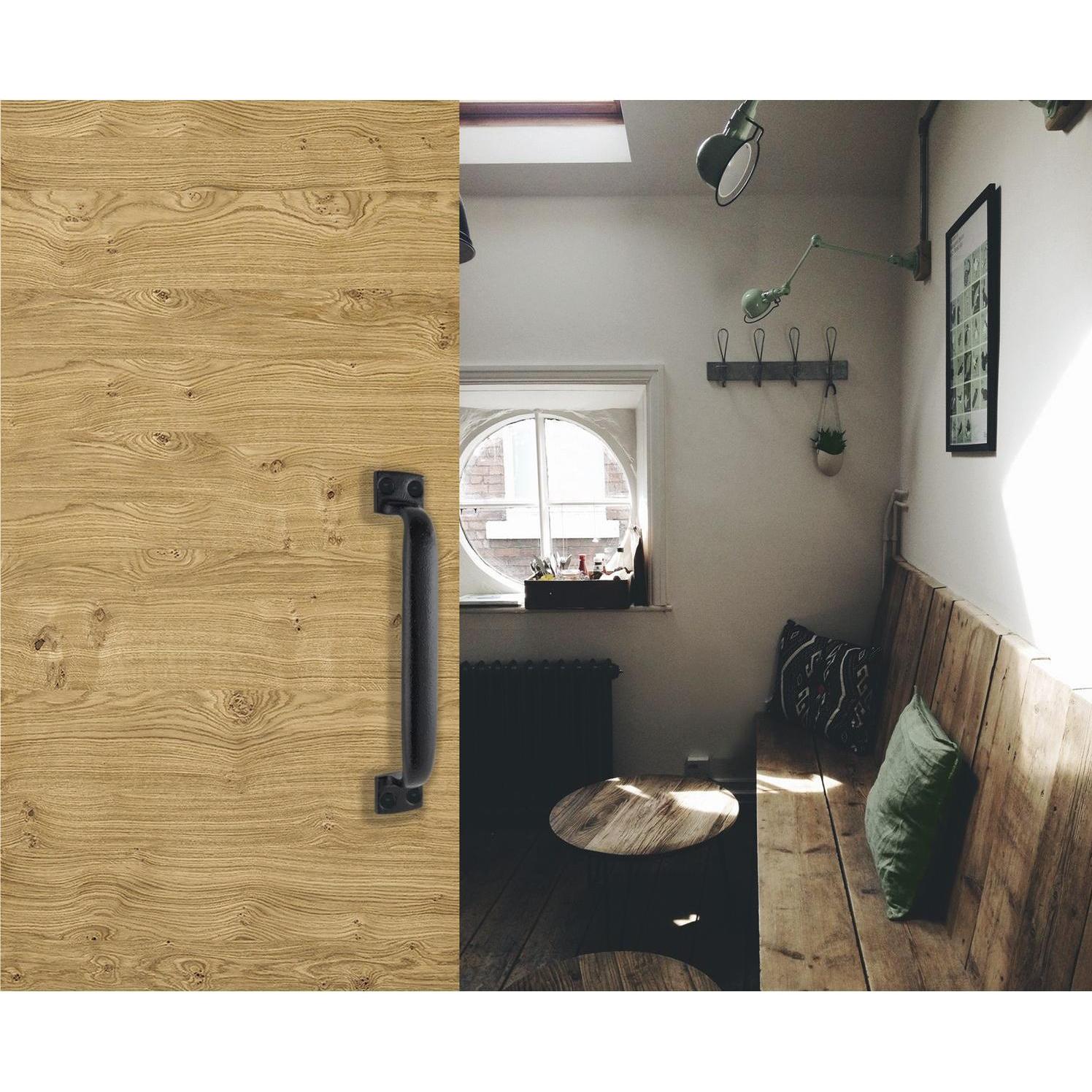 Thumbnail - Kws, Türgriff + Fenstergriff, Schiebetorgriff 5307, 230 mm, Grauguss schwarz lackiert (Türgarnitur)