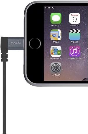 Immagine prodotto Moshi Cavo da fulmine a USB con connettore a 90 gradi - Nero (1.50 m, USB 2.0)