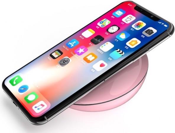 Actual product image Devia Inductive fast wireless charger Qi Standard - Pink (10 W)