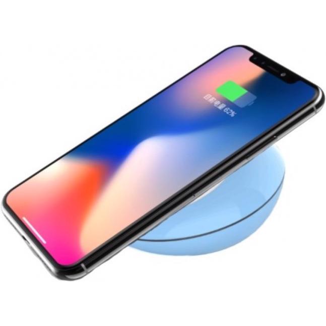 Thumbnail - Devia Inductive fast wireless charger Qi Standard - Blue, Wireless Charger, Blau