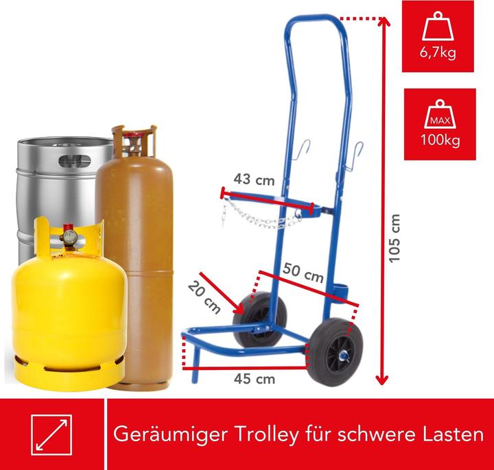 Produktbild Toolland Sackkarre Für Gasflaschen (100 kg)