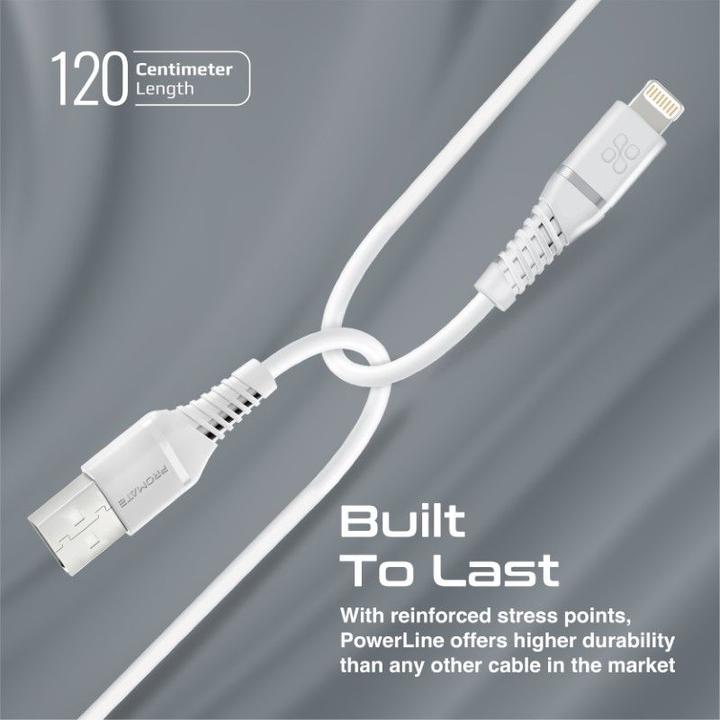Produktbild ProMate PowerLine-Ai120 White Lightningkabel (1.20 m, USB 2.0, 60 W)