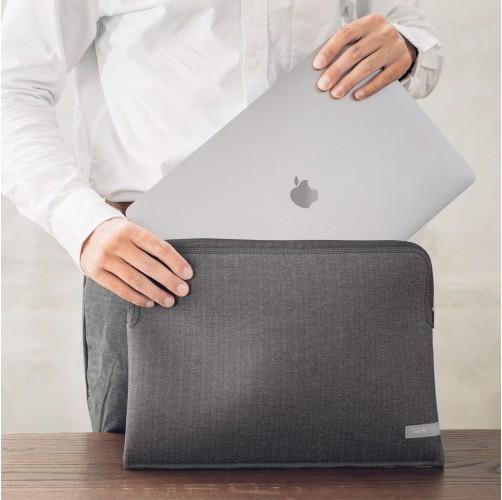 Productafbeelding Moshi Pluma Laptophoes voor MacBook Pro/Air 13" (2020) - Visgraat Grijs (13", Appel)