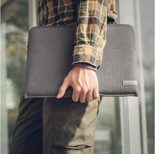 Productafbeelding Moshi Pluma Laptophoes voor MacBook Pro/Air 13" (2020) - Visgraat Grijs (13", Appel)