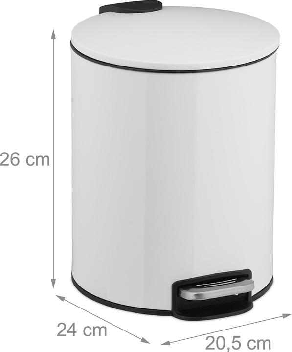 Actual product image Relaxdays Bathroom Bin, Push Function (5 l)