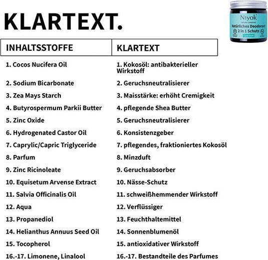 Actual product image Niyok Deodorant cream COOL MINT (Crème, 40 ml)