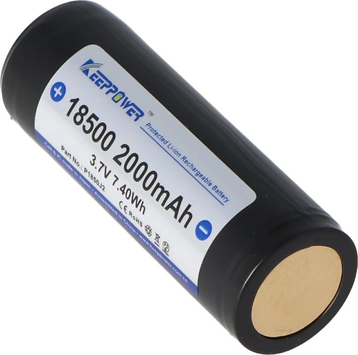 Immagine prodotto Keeppower Akku 18500, geschützt (1 pz., 18500, 2000 mAh)