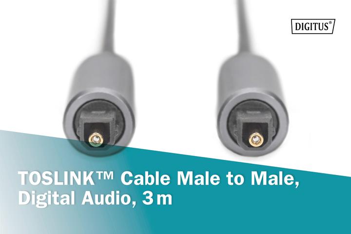 Immagine prodotto Digitus Toslink - cavo di collegamento, da Toslink a Toslink, 3m (3 m, Ottico)