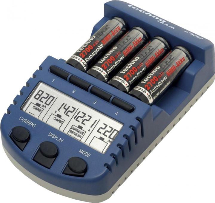 Immagine prodotto Technoline Caricabatterie BC 1000 N (1 pz., AA, AAA, Batteria + Caricabatterie)