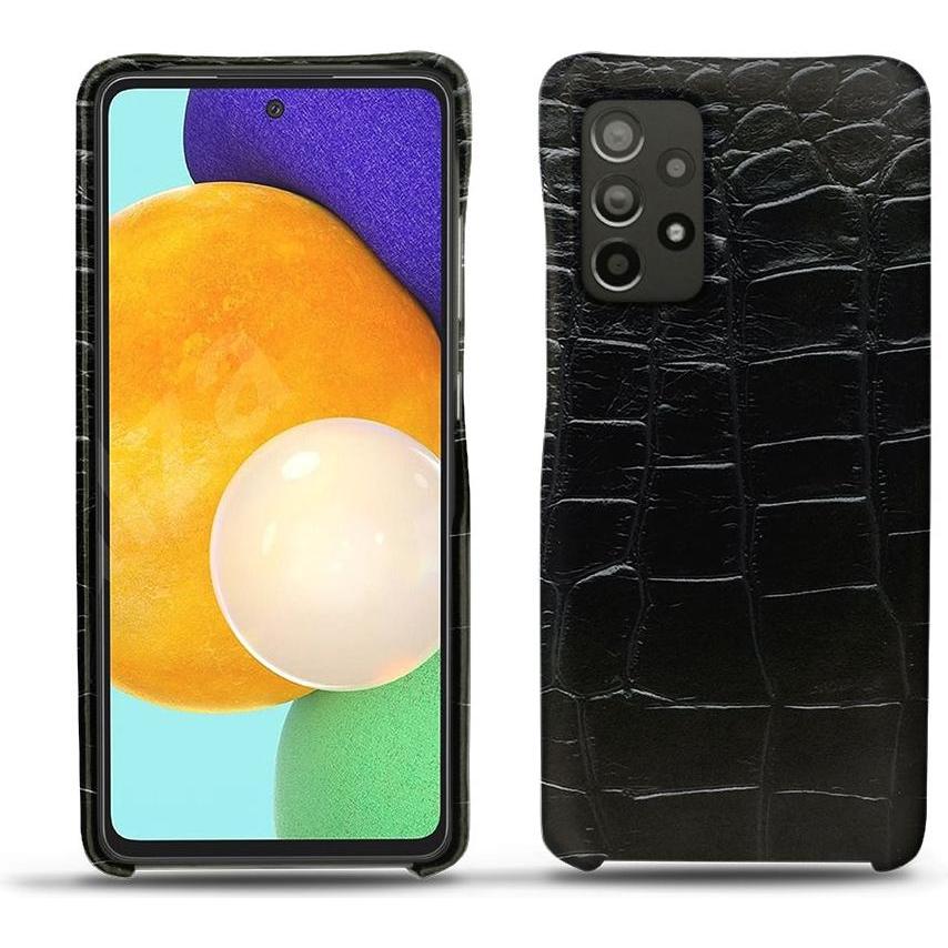 Noreve Lederschutzhülle (Samsung Galaxy A52), Smartphone Hülle, Schwarz
