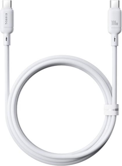 Produktbild Baseus Silky Series Ladekabel Type-C to Type-C 100W 1m Weiss (1 m, 100 W)