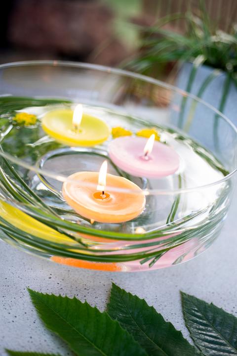Actual product image Wenzel Rustic floating candles "Large", 4 pieces (4 pcs.)