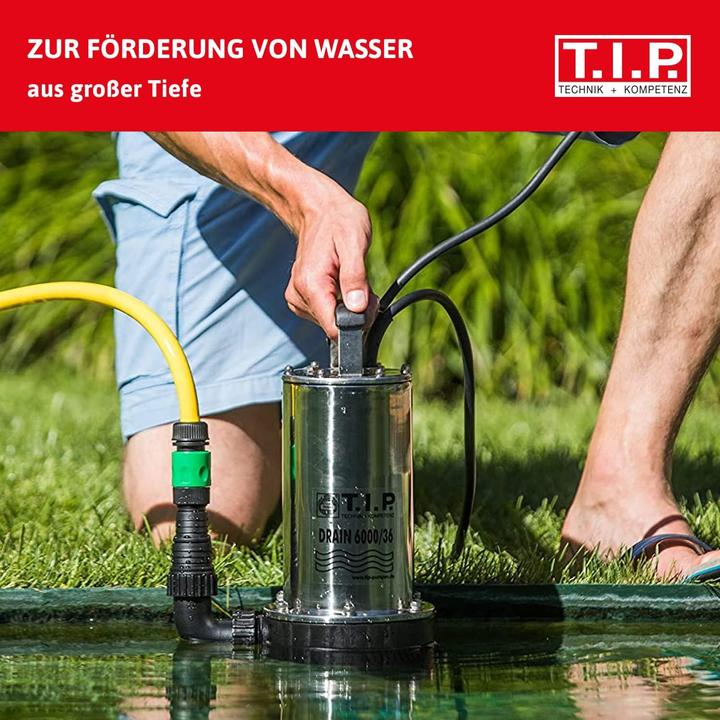 Actual product image T.I.P. Submersible pressure pump 30136 6000 l/ (Clear water pump)