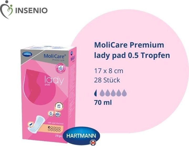 Produktbild MoliCare Lady Pad 0.5 Inkontinenz Einlage (28 x)