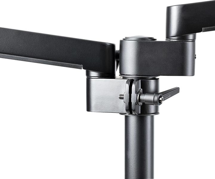 Produktbild StarTech com ARMDUALPIVOT, Klemme, 16 kg, 81,3 cm (32 Zoll), 100 x 100 mm, Höhenverstellung, Schwarz (Tisch, 32", 16 kg)