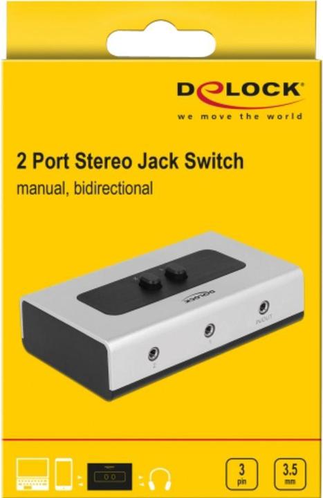 Produktbild Delock 2Port 3.5mm Klinke Switchbox