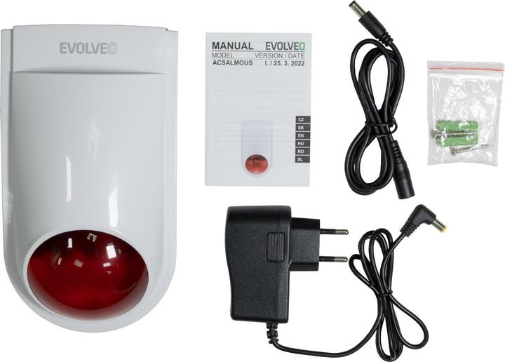 Evolveo Alarmex Pro, bezdrátová venkovní světelná a akustická siréna