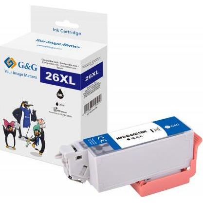 G&G, Cartucce, XL-Patrone kompatibel mit Epson 26XL/T2621/C13T26214012 (FC)