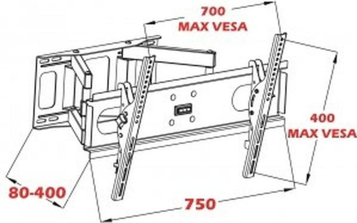 Immagine prodotto Art RAMT AR-52 Supporto AR-52 60kg per (Muro, 60 kg, 30" - 70")